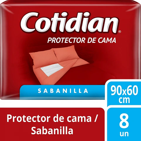 Protector de cama sabanilla tamaño único 90 x 60 cm 8 UND -COTIDIAN