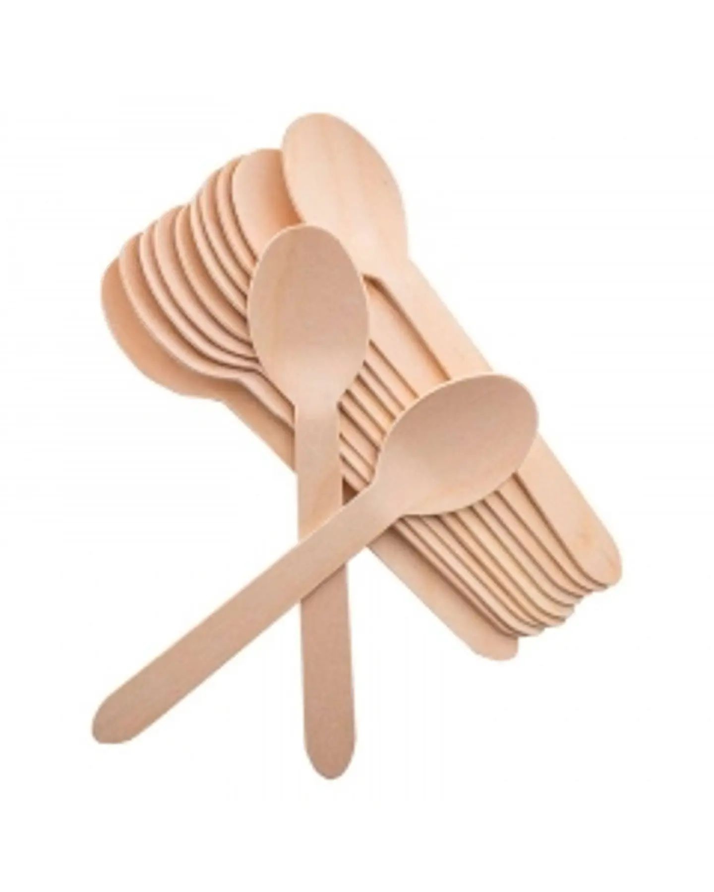 Cucharas de madera ecológicas 17 cm 100 UND -TUGOU 1