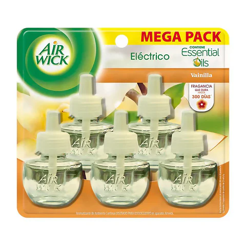 Desodorante ambiental pack 5 repuestos de 21 ml VAINILLA -AIRWICK
