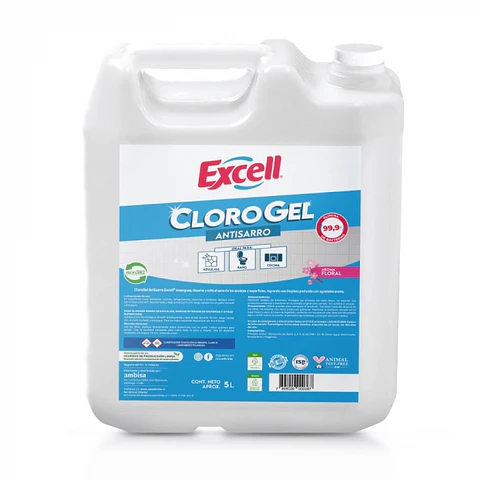 Cloro gel concentrado - tradicional 5 LT -EXCELL