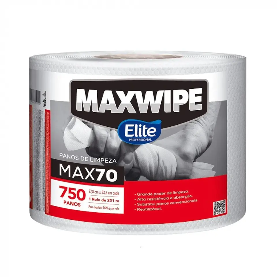 Paño limpieza trabajo pesado max 70 750 HJS x 1 ROLLO -MAXWIPE 1