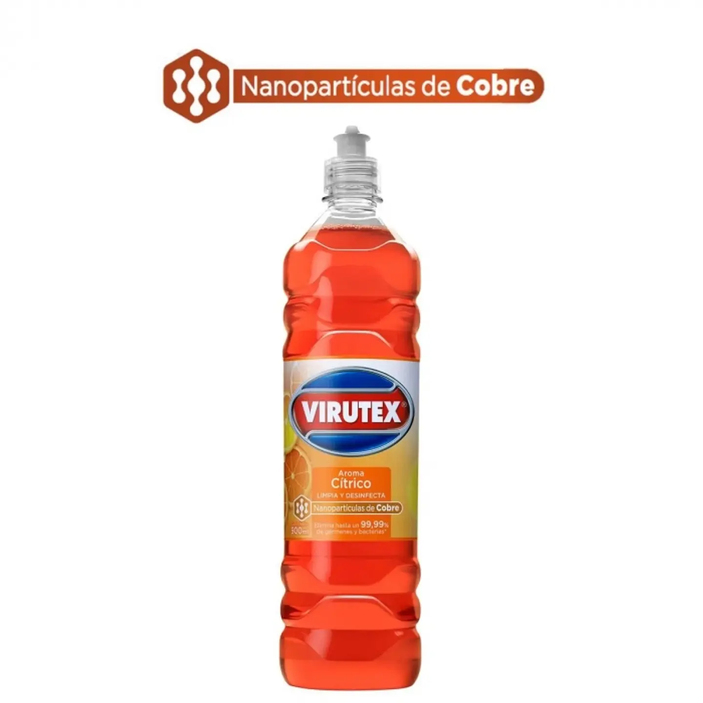 Limpiador desinfectante multiuso de superficies - cítrico 900 ML -VIRUTEX 1