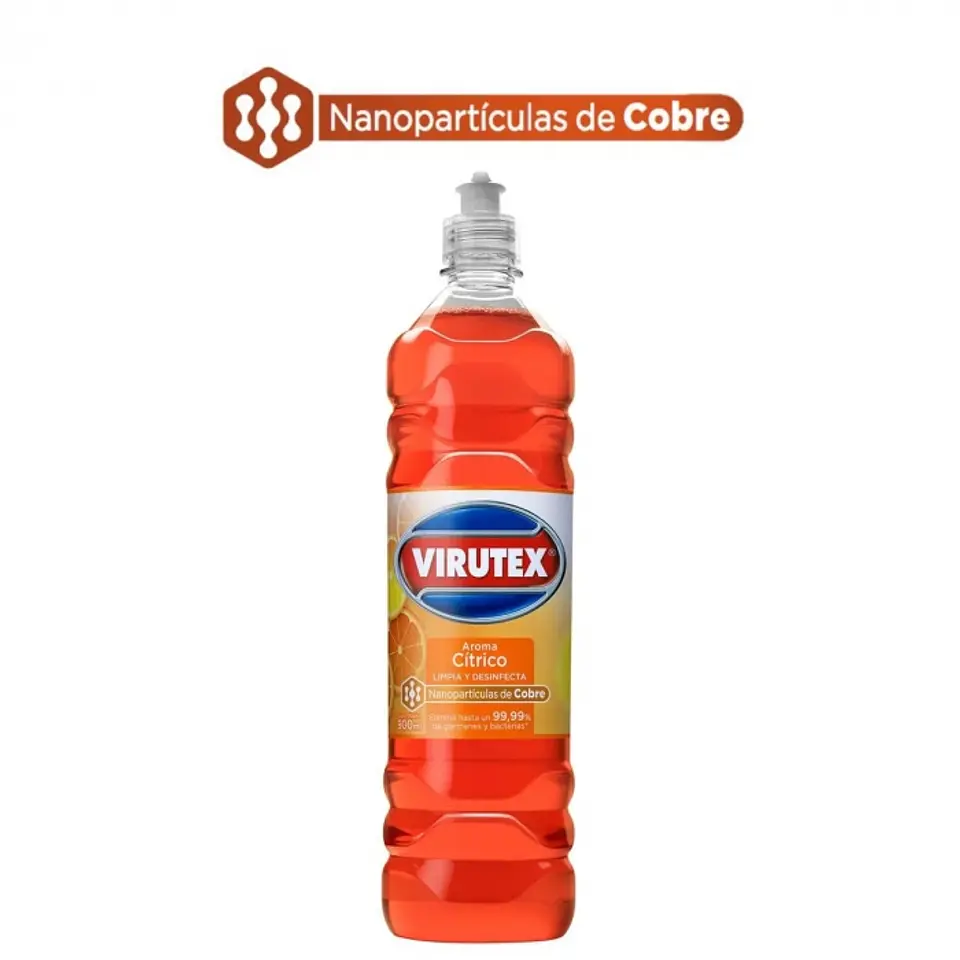 Limpiador desinfectante multiuso de superficies - cítrico 900 ML -VIRUTEX 1