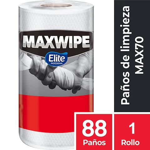 Paño limpieza trabajo pesado max 70 88 HJS x 1 ROLLOS -MAXWIPE