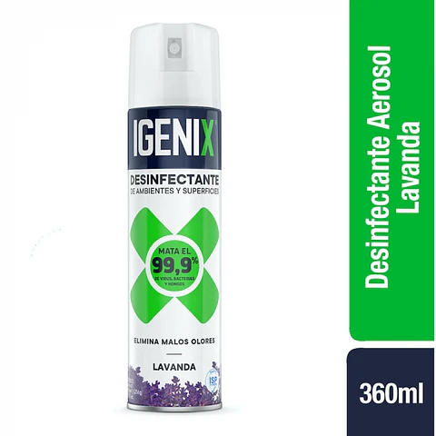 Desodorante y desinfectante ambiental - lavanda 360 ML -IGENIX