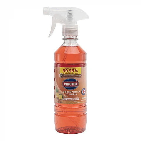 Limpiador desinfectante multiuso de superficies con gatillo - cítrico 500 ML -VIRUTEX