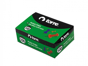 Push pins colores surtidos 100 UND -TORRE