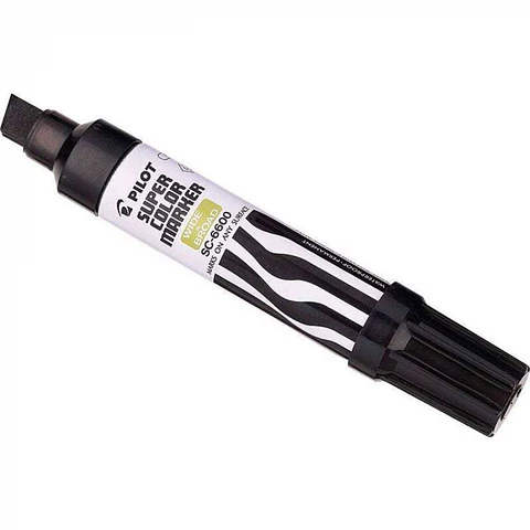 Marcador permanente punta biselada jumbo NEGRO -PILOT