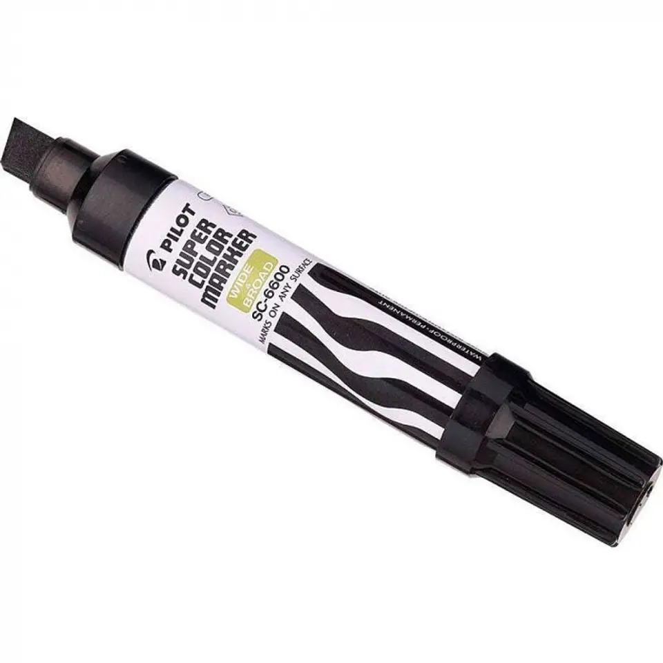 Marcador permanente punta biselada jumbo NEGRO -PILOT 1