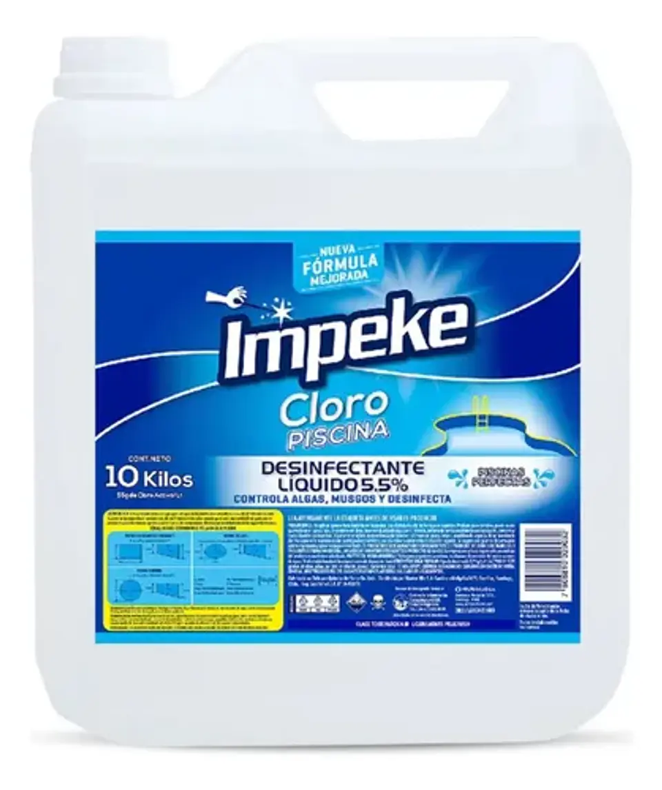 Cloro piscina líquido 10 KG -IMPEKE 1