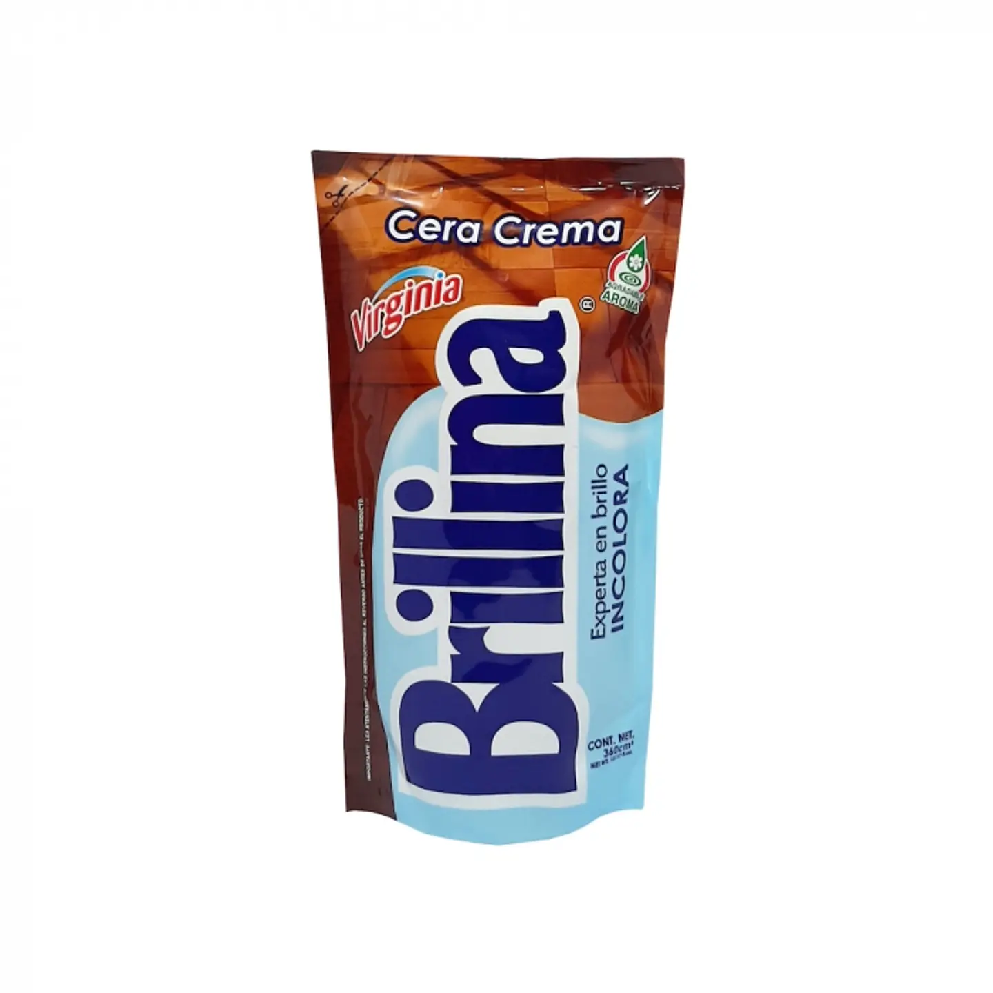 Cera crema incolora 360 ML -BRILLINA 1