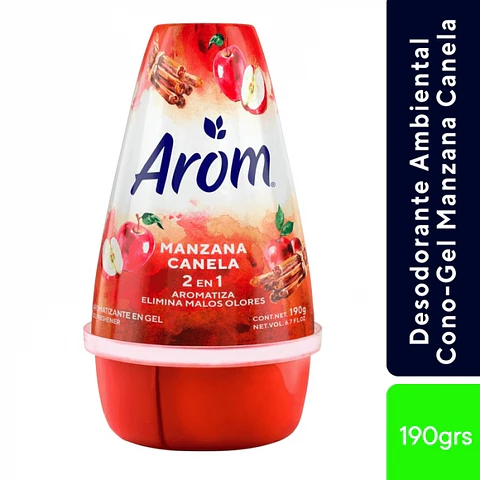 Aromatizante en gel cono 190 gr MANZANA CANELA -AROM