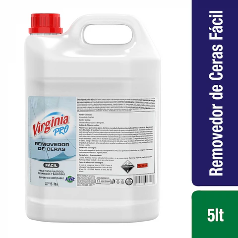 Removedor de abrillantador y cera fácil 5 LT -VIRGINIA PRO