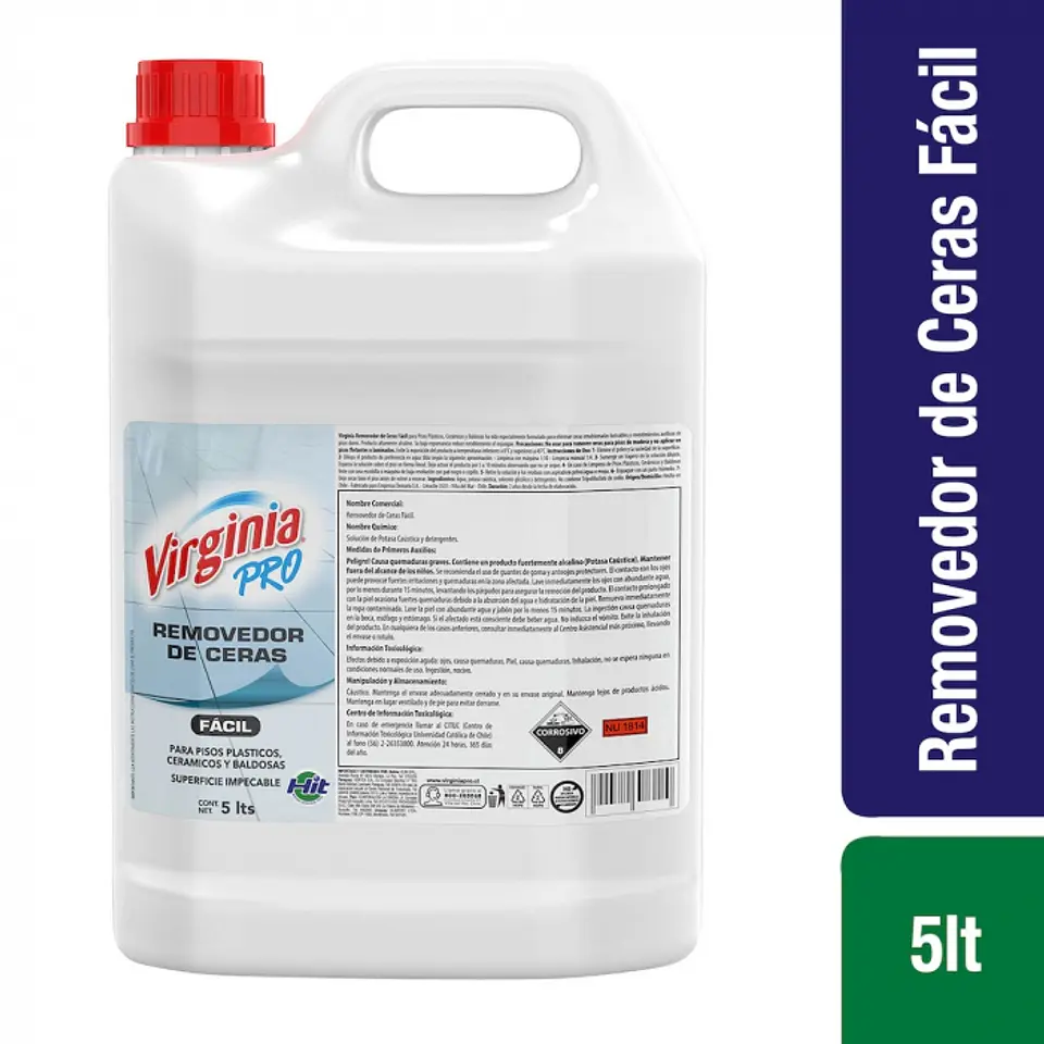 Removedor de abrillantador y cera fácil 5 LT -VIRGINIA PRO 1