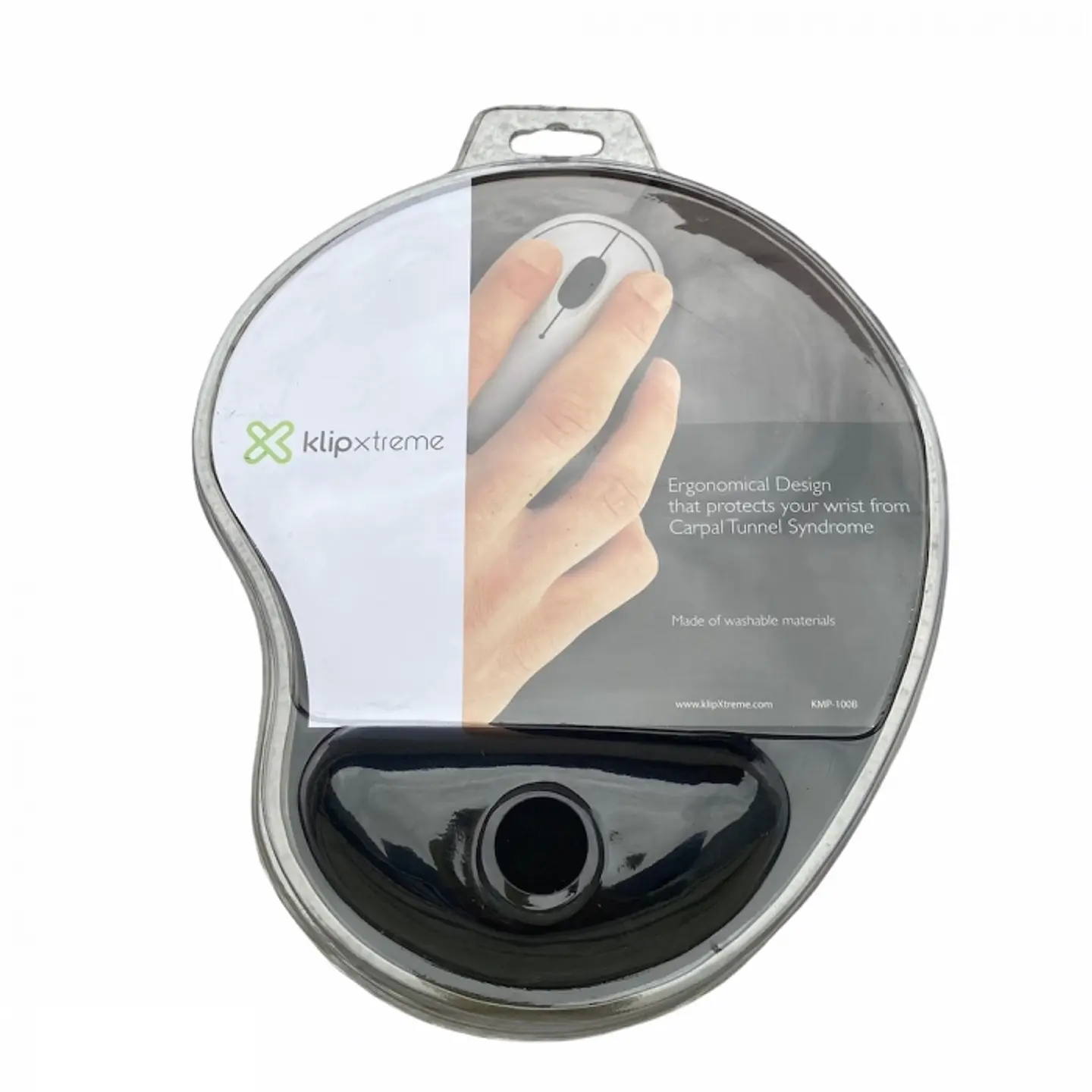 Mouse pad apoya muñeca gel con base antideslizante NEGRO -KLIPXTREME 1