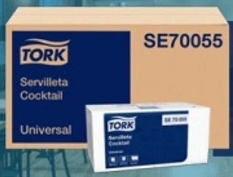 SERVILLETA MESA H/S UNIVERSAL COCKTAIL BLANCA 23 x 22 CM 200 HJS x 1 PQTE -TORK