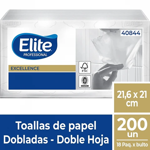 Toalla de papel interfoliada h/d ext. Blanca excellence 200 HJS x 18 PQTES -ELITE