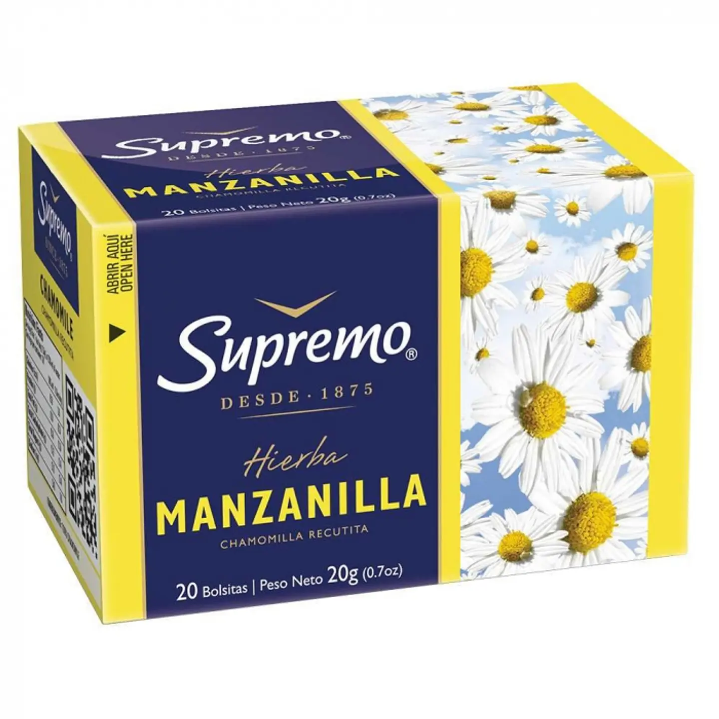 Té hierbas manzanilla 20 BOLSAS -SUPREMO 1