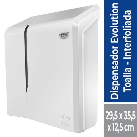 Dispensador toalla interfoliada evolution PLÁSTICO / BLANCO -ELITE
