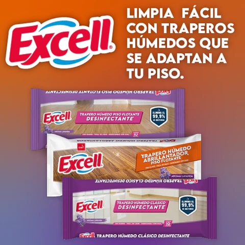 Trapero húmedo para piso flotante - primavera 10 UND x 1 PQTE -EXCELL