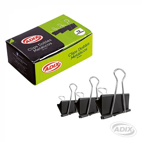 Clip doble negro 12 und 51 MM -ADIX
