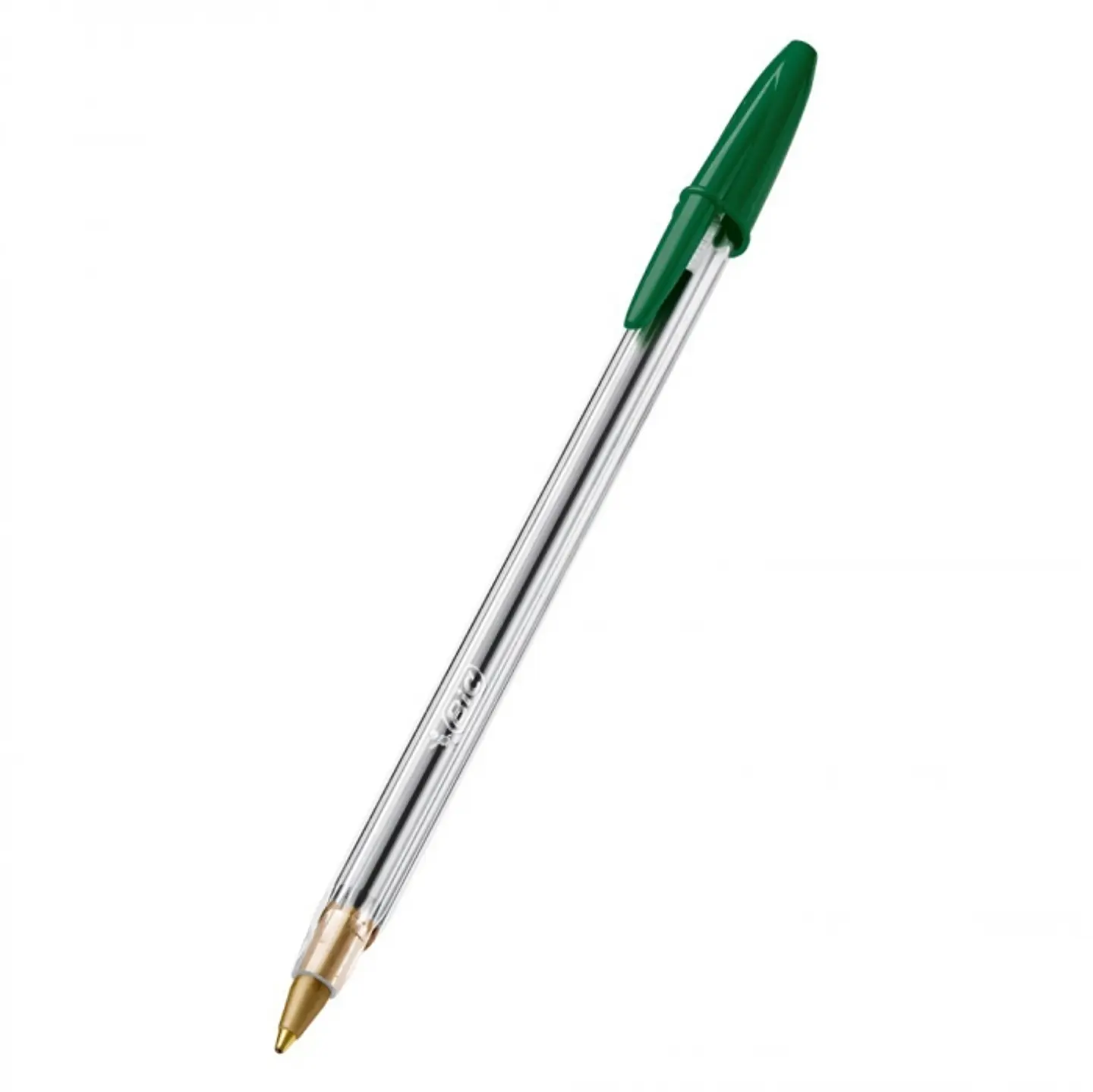 Lápiz pasta punta media cristal VERDE -BIC 1