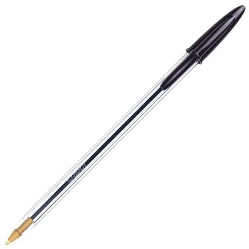 Lápiz pasta punta media cristal NEGRO -BIC 1