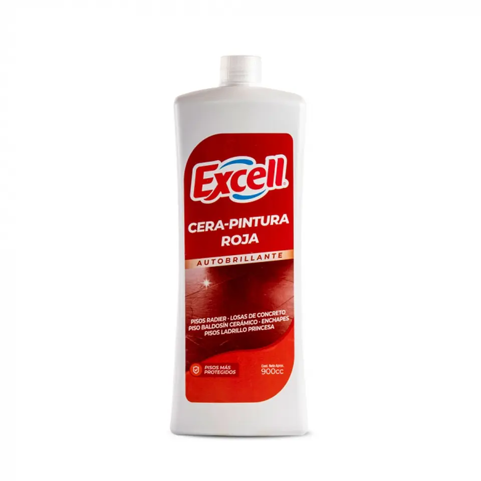 Cera pintura roja autobrillante 900 ML -EXCELL 1