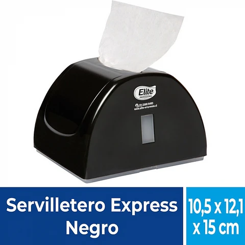 Dispensador servilleta express PLÁSTICO / NEGRO -ELITE
