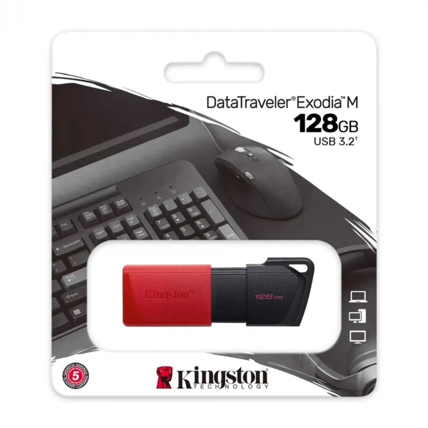 Pendrive usb 3.2 flashdrive datatraveler exodia 128 GB -KINGSTON 1