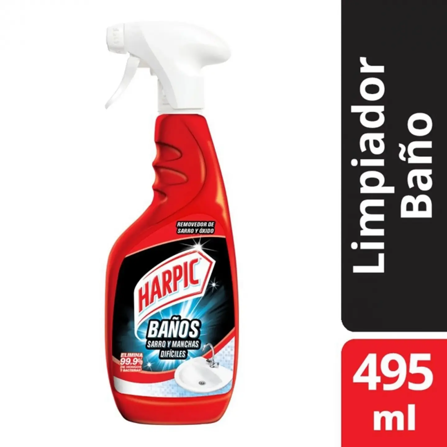 Limpiador baño sarro y mugre con gatillo 495 ML -HARPIC 1