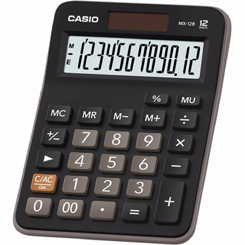 Calculadora de mesa 12 dígitos negra MX-12B -CASIO