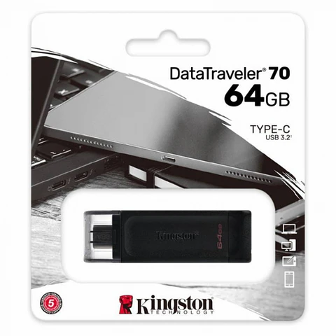 Pendrive usb 3.2 type-c flashdrive datatraveler 70 64 GB -KINGSTON