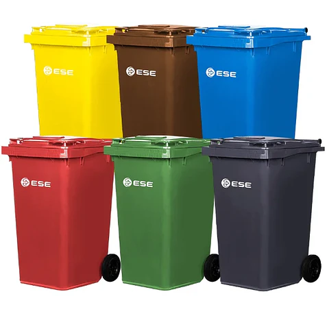 Contenedor de basura plastico HDPE 240 litros origen Aleman