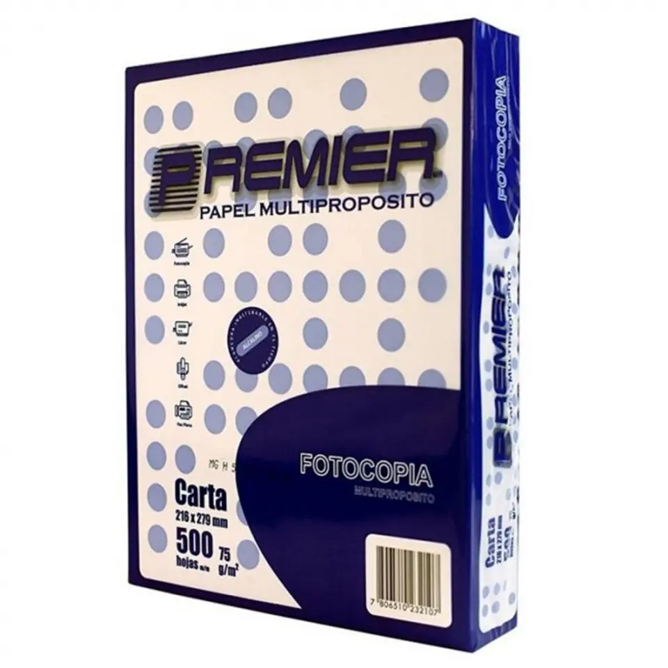 Papel fotocopia - carta 500 HJ / 75 GR -PREMIER 1