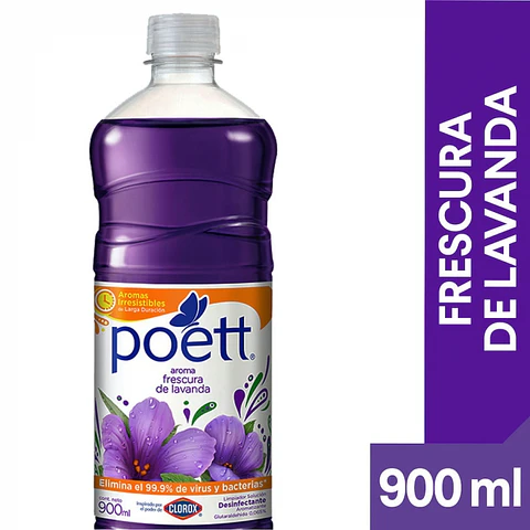 Limpiador de piso desinfectante - frescura de lavanda 900 ML -POETT