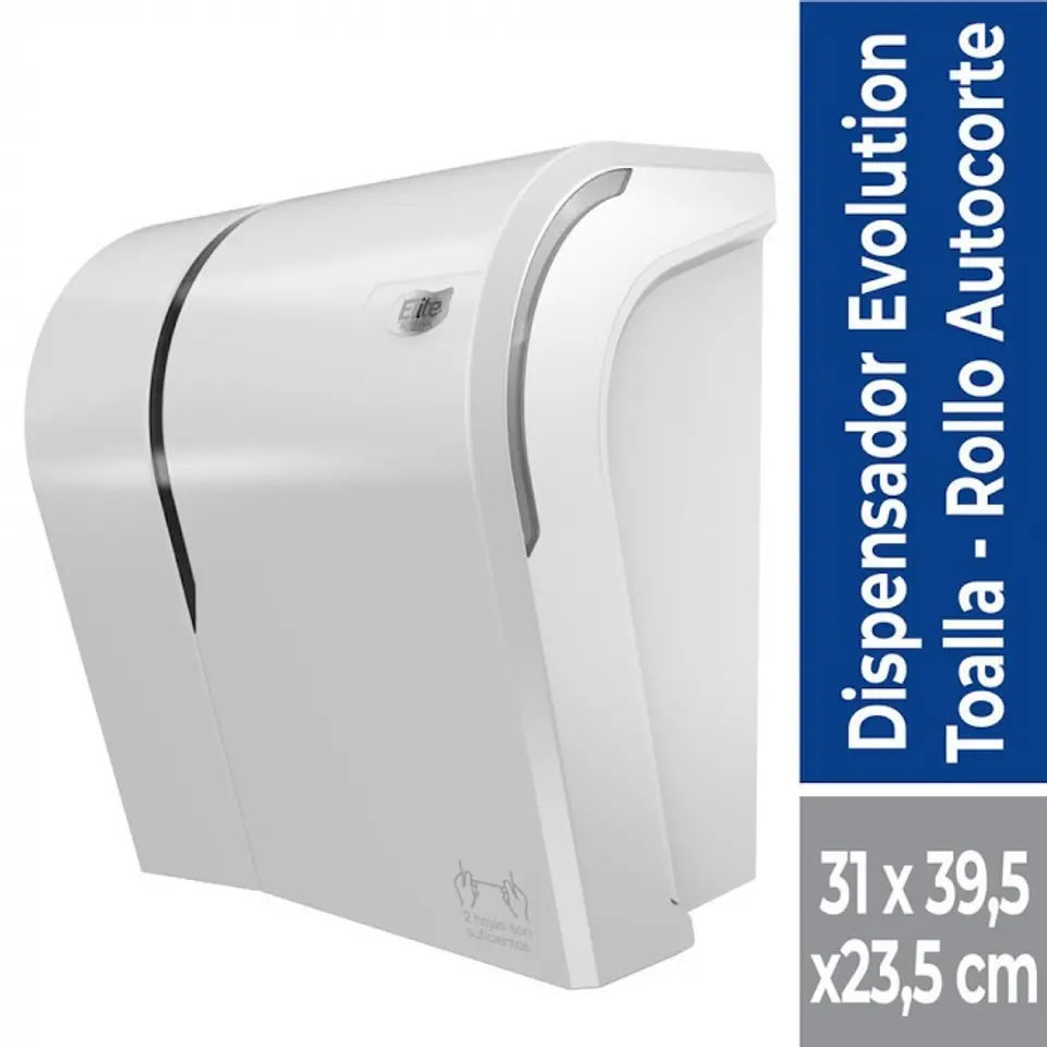 Dispensador toalla de papel corte aut. PLÁSTICO / BLANCO -ELITE 1