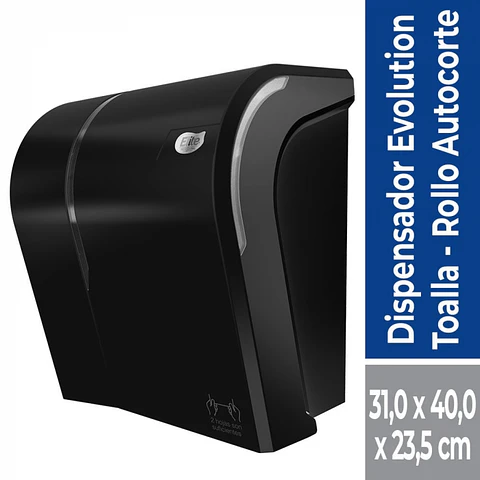 Dispensador toalla de papel corte aut. PLÁSTICO / NEGRO -ELITE