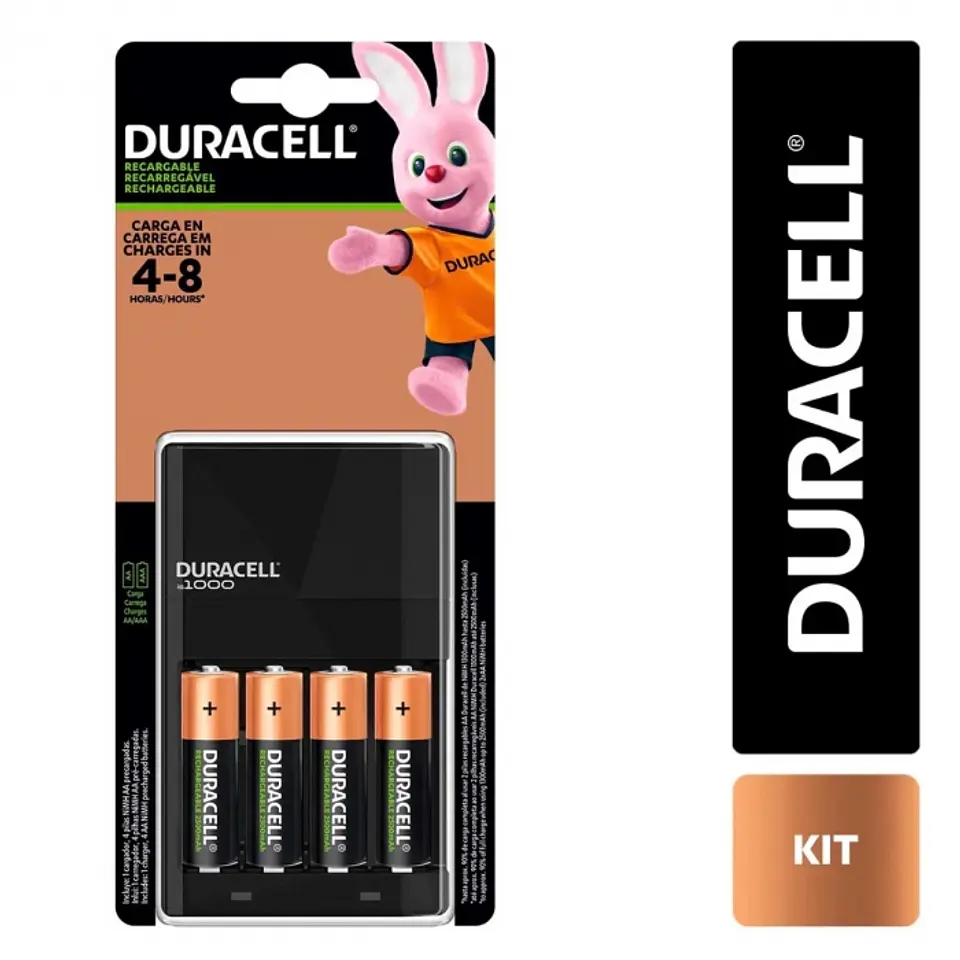 Cargador de pilas aa / aaa + 4 pilas aa -DURACELL 1
