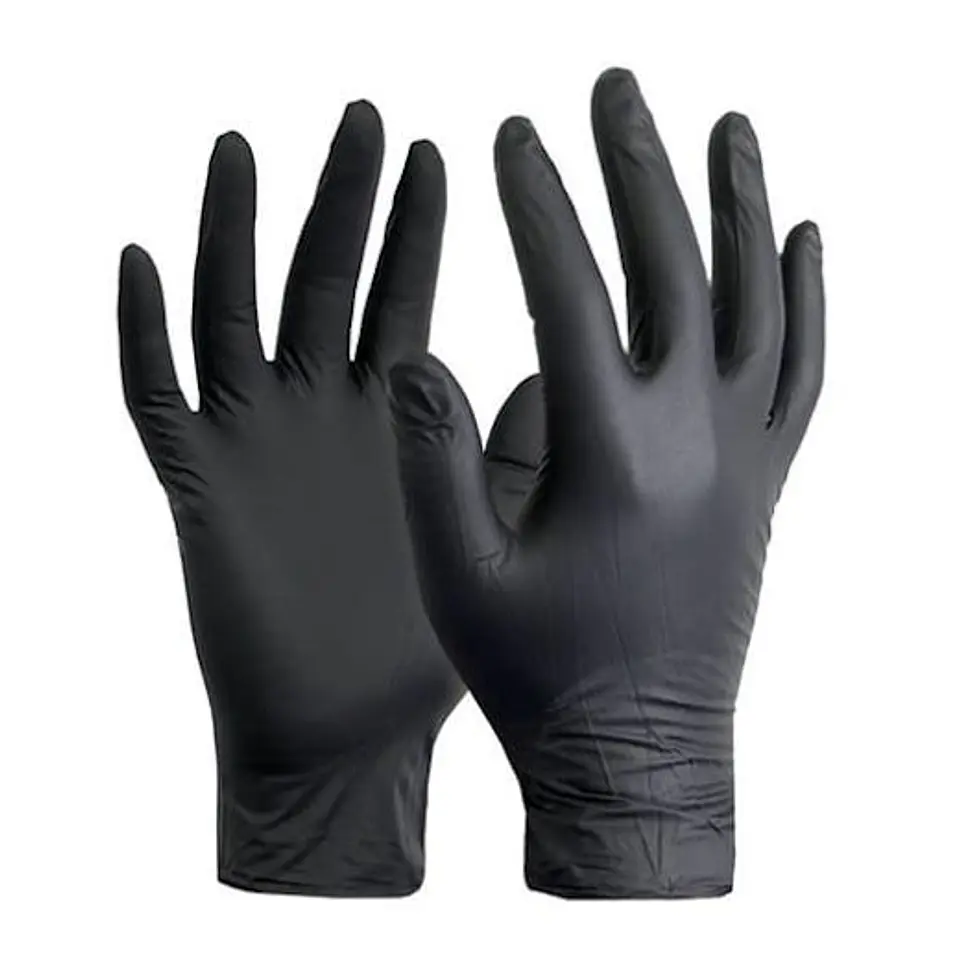 Guante examinación nitrilo negro sin polvo 100 UND / TALLA L -CLEANCARRIER 1