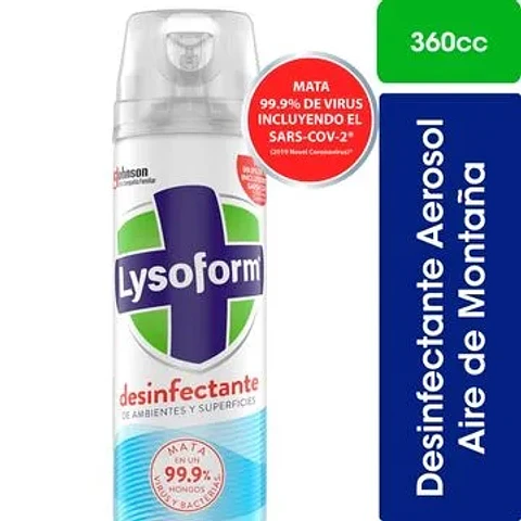 Desinfectante spray 360CC -LYSOFORM - Aire de Montaña 360 ML