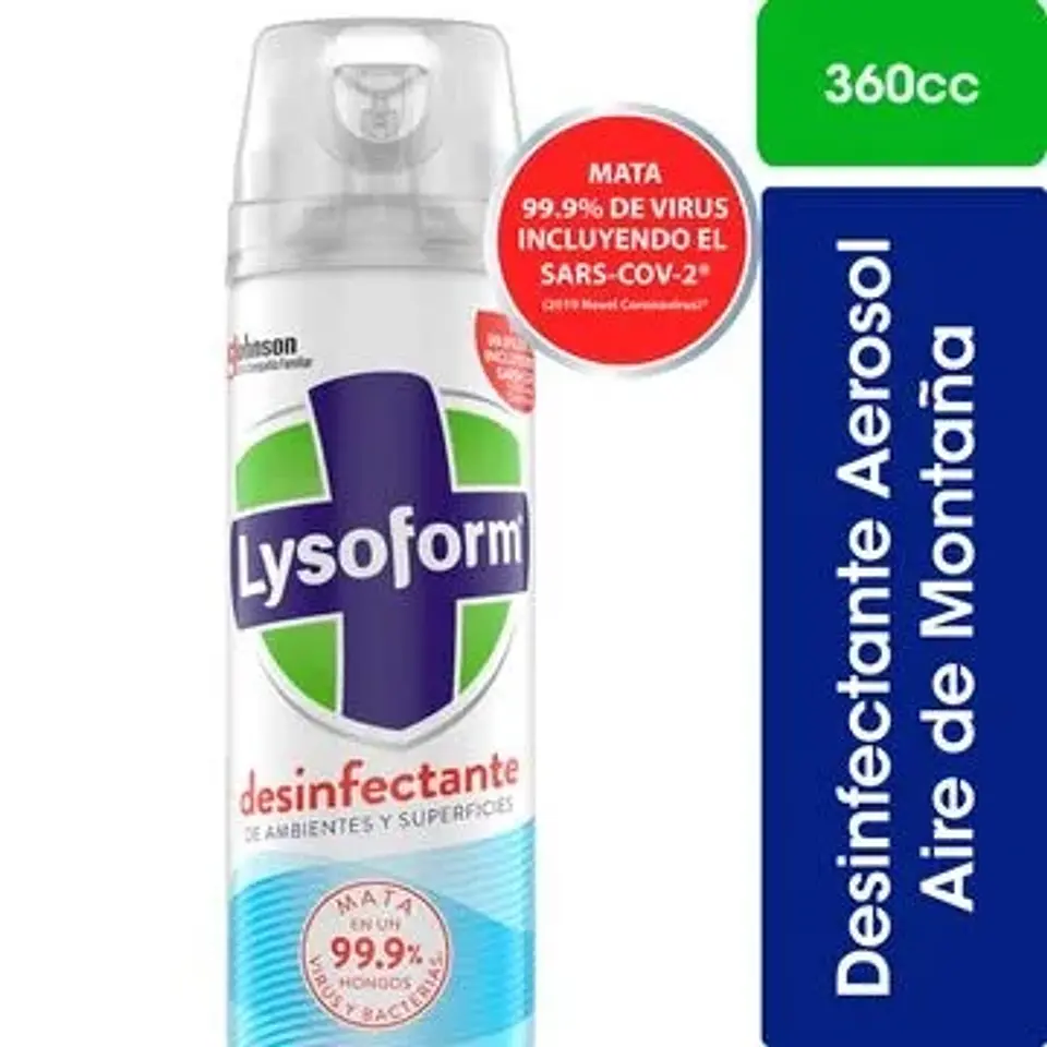 Desinfectante spray 360CC -LYSOFORM - Aire de Montaña 360 ML 1