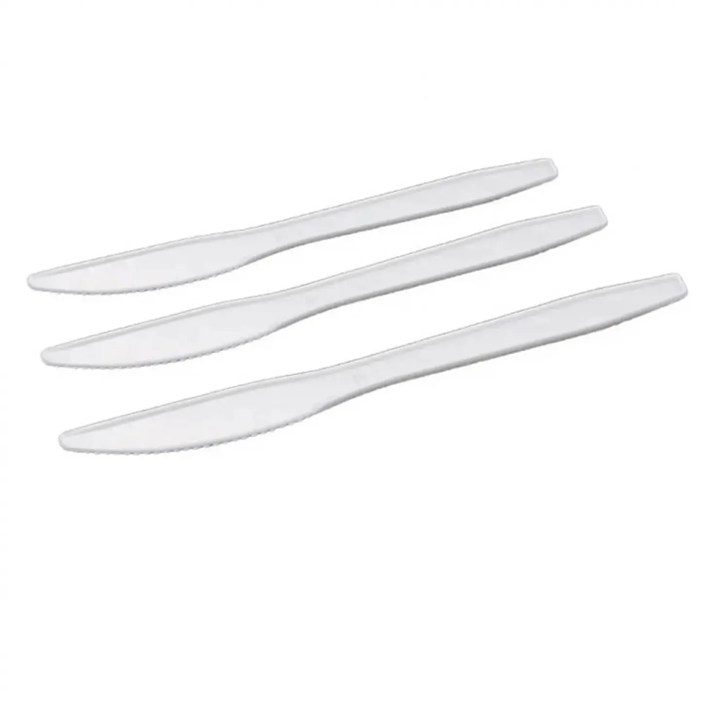 Cuchillos plásticos desechables blancos 100 UND -GENÉRICO 1