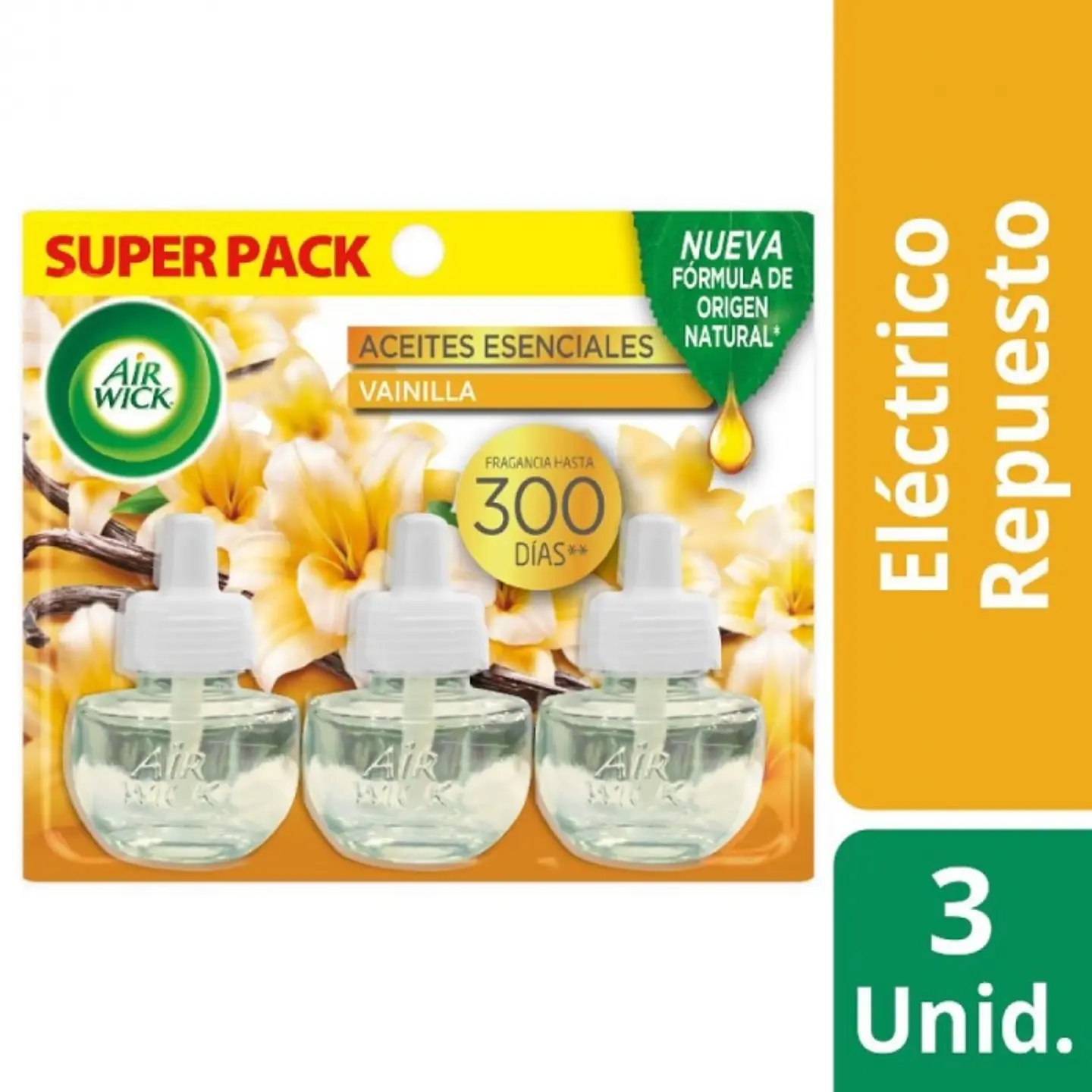 Desodorante ambiental pack 3 repuestos de 21 ml VAINILLA -AIRWICK 1