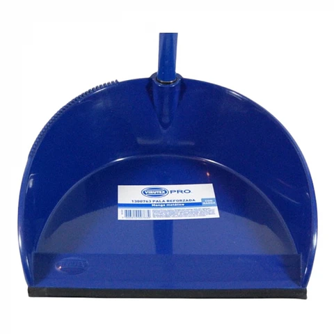 Pala de basura con mango metálico color azul --VIRUTEX PRO