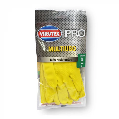 Guante latex multiuso amarillo TALLA S -VIRUTEX PRO