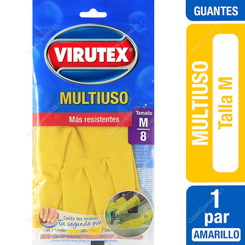 Guante latex multiuso amarillo TALLA M -VIRUTEX PRO