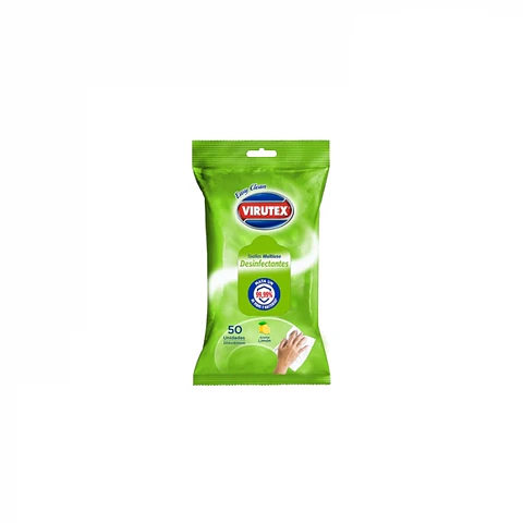 Paño toalla desinfectante easy clean aroma limón 50 UND -VIRUTEX