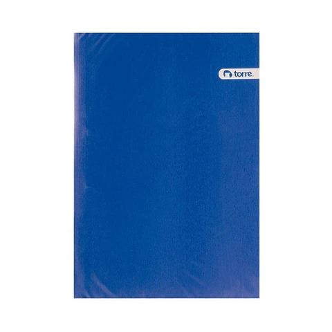 Carpeta archivador plastificado azul CON GUSANO -TORRE