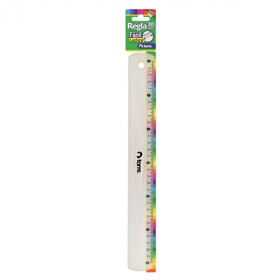 Regla plástica biselada 30 CM - TORRE 1
